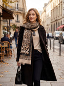 Fawn Print Scarf - Beige