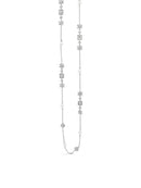 Absolute Flower & Crystal Necklace  -  Silver N2198SL