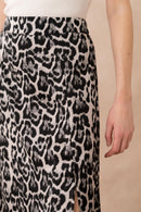 Goldie Animal Print Skirt - Grey