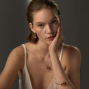 Tipperary Halo Eclipse Pendant Gold & Black 175532