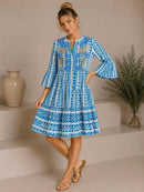 Hattie Smock Dress - Blue
