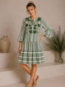 Hattie Smock Dress - Green