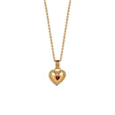 Newbridge Heart Pendant with Ruby Red Stone P8852