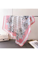 Hudson Polka Dot & Flower Neck Scarf - Pink