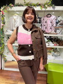 Delta Suede Jacket With Adjustable Waist Ties - Chocolate Brown