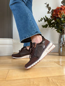 Marco Tozzi Chocolate Lace & Zip Wedge Trainer 2-23767-45
