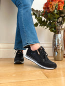 Marco Tozzi Black Glitter Trainer 2-23749