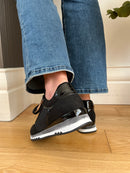 Marco Tozzi Black Glitter Trainer 2-23749