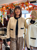 Coco Pearl Embellished Knitted - Camel