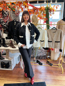 Coco Pearl Embellished Knitted - Black