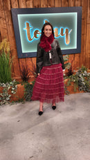 Maisie Faux Fur Neck Collar - Maroon