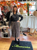 Sarah Tulle Skirt - Taupe Animal Print