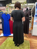 Magic Cap Sleeve Maxi Dress - Black
