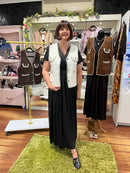Ari Pearl &  Sequin Knit Gilet - Cream