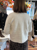 Coco Pearl Embellished Knitted - Cream