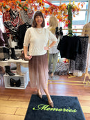 Rory Feather Knit Jumper - Cream