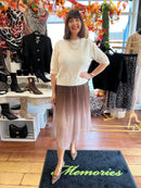 Rory Feather Knit Jumper - Cream