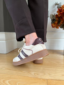 Marco Tozzi Trainer Cream & Burgundy - 2-23735-46 550