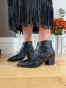 XTI Studded Western Boots - Black 146516