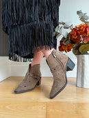 XTI Studded Western Boots - Taupe 146516