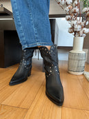 XTI Black Studded Cowboy Boot 146239