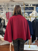 Mina Bow Knot Cape - Maroon