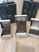 Absolute Earring Silver Claddagh Crystal Stud SE383SL