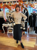 Sienna Sequin Cardi - Camel