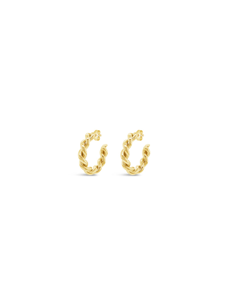 Absolute Twisty Hoop Earring E2347GL Gold