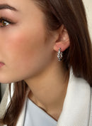 Absolute Twisty Hoop Earring E2347SL Silver
