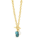 Absolute Chain Necklace N2351TQ Turquoise & Gold