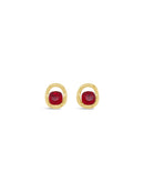 Absolute Floating Siam Stone Earrings E2453SI