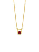 Absolute Floating Siam Stone Necklace N2453SI