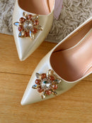 Sorento "Trim Castle" Vintage Cream Pearlescent Stiletto