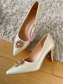 Sorento "Trim Castle" Vintage Cream Pearlescent Stiletto