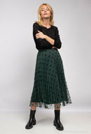 Nica Polka Dot Reversible Skirt - Emerald Green