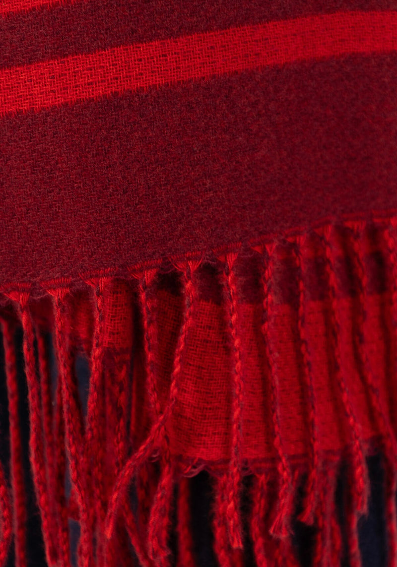 Faye Reversible Shawl - Maroon & Red