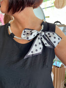 Marley Cami with Pearl Scarf - Black