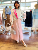 Elise Polka Dot Neck Scarf - Hot Pink