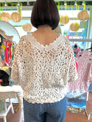 Jody Crochet Cape Top - Off White