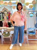 Jody Crochet Cape Top - Light Pink