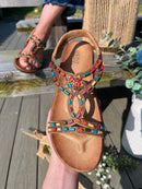 Redz Beaded Camel Sandal