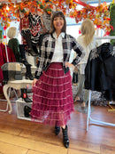 Fern Velvet Tartan Bomber Jacket