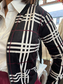 Fern Velvet Tartan Bomber Jacket