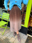 Roz Ombre Tulle Skirt - Brown