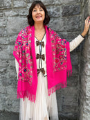 Sofia Paisley Print Shawl - Pink