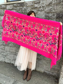 Sofia Paisley Print Shawl - Pink