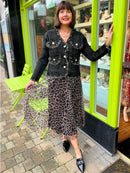 Laurel Gold Thread & Pearl Knitted Jacket - Black