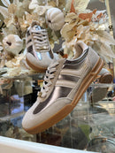 Tommy Bowe Taupe Metallic Armand - Timeless Shine Trainer