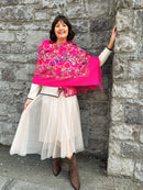 Sofia Paisley Print Shawl - Pink